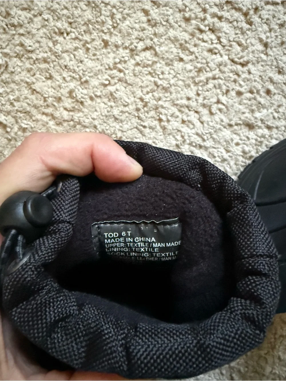 totes Kids Black Snow Boots size toddler 6